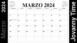 Calendario  Marzo 2024 [upl. by Sissie891]