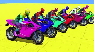 GTA V Epic New Stunt Race For Car Racing Challenge by Trevor and Shark spiderman [upl. by Iegres]