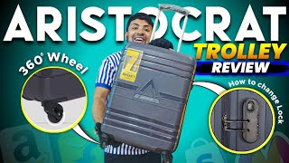 ⚡Aristocrat Trolley Bag REVIEW amp UNBOXING⚡ 53cm Airstop Cabin Size Trolley Bag  Budget Trolley Bag [upl. by Rednas]