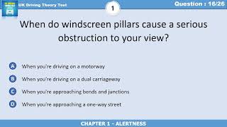 When Do Windscreen Pillars Obstruct Your View  UK Driving Theory Test [upl. by Richmound618]