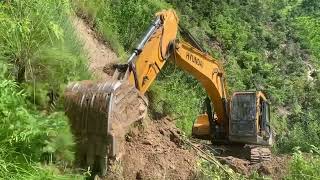 Excavator Road cutting Stone Power [upl. by Denney697]