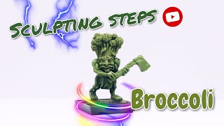 Sculpting steps of a weird broccoli miniature [upl. by Quiteri]