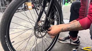 How to change the brake pads on a PRIORITY CURRENT EBIKE [upl. by Aneg616]