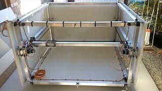 Large scale DIY 3D printer  1200 x 1200 Sub33D V3  Linear bearing test endstop and wiring setup [upl. by Yelad]