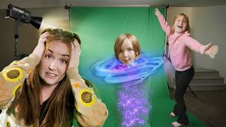 We are a MAGiC FAMiLY Adley makes Niko Disappear 🫥 Trying fun ideas on a Green Screen a bts BDE [upl. by Noxid872]