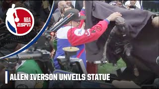 Allen Iversons statue is unveiled at 76ers training complex  NBA on ESPN [upl. by Alehs]