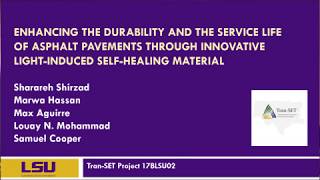 Conference Presentation LightActivated SelfHealing Polymer in Asphalt [upl. by Humberto]