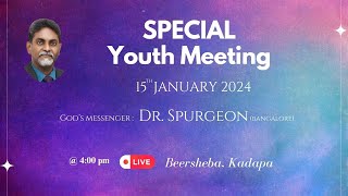 15 JAN 2024 II YOUTH MEETING II BEERSHEBA KADAPA [upl. by Gathers]