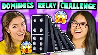 DOMINOES RELAY CHALLENGE ft Hevesh5 [upl. by Kamaria120]