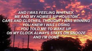 POST MALONE  FEELING WHITNEY  LYRICS [upl. by Burty]