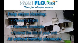 Deep steam saniflo cleaning [upl. by Annadiana796]