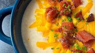 Instant Pot Cauliflower Soup Recipe with Bacon and Cheddar [upl. by Ait]