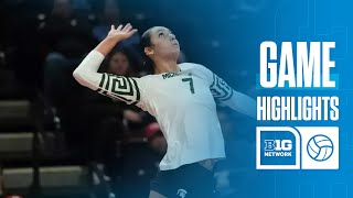 Michigan State at Iowa  Highlights  Big Ten Volleyball  11172024 [upl. by Pfaff]