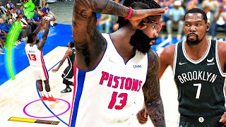 73 PAINT BEAST SHOOTING 3s vs NETS NBA 2K22 My Career Next Gen Center Gameplay [upl. by Oicirtap]