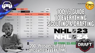 100 GUIDE TO EVERYTHING SCOUTING amp DRAFTING IN NHL 2324 FRANCHISE MODE [upl. by Mufi]