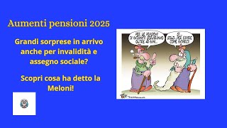 quotAumenti pensioni 2025 Grandi sorprese in arrivo anche per invalidità e assegno sociale [upl. by Lotti]