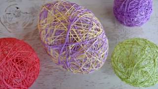 How to Make String Easter Eggs [upl. by Anihsak]