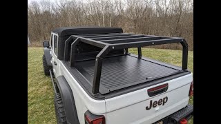 Nuthouse IndustriesJeep Gladiator Rack with Coiling Cover [upl. by Leksehcey]