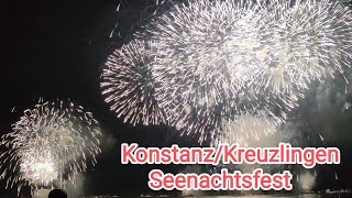 🇩🇪GRÖSSTES FEUERWERK AM BODENSEEKonstanzer und Kreuzlinger Seenachsfest mit MEGA FINALE am 120823 [upl. by Marcella237]