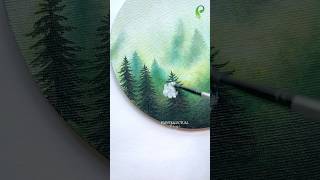 Painting Unbelievable Landscape with Fog 😱 🌲 shorts [upl. by Hailey]