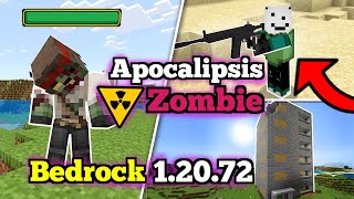 🟢 APOCALIPSIS ZOMBIE Para Minecraft PE 120X  Nuevas Estructuras  Addon True Survival  Bedroc [upl. by Kellyann]