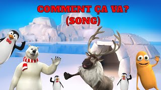 Bonjour mes amis comment ça va  How are you French song for kids [upl. by Tereve383]