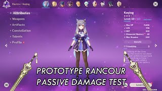 PROTOTYPE RANCOUR PASSIVE DAMAGE TEST  GENSHIN IMPACT [upl. by Hna394]