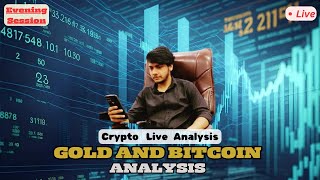 LIVE BITCOIN CRYPTO ANALYSIS  adarshvaditrader tradings candlestick gold [upl. by Anyd]