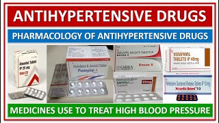 ANTIHYPERTENSIVE DRUGS PHARMACOLOGY BASIC USE OF MEDICINES TREATMENT OF HYPERTENSION HIGH BP [upl. by Okimuy]