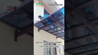 How to install a beautiful home canopy plasticawning [upl. by Atalaya747]