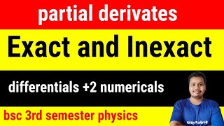 exact and inexact differential  partial derivatives  exact and inexact differential equations [upl. by Remlap268]