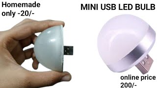 how to make mini usb led light with fuse led bulb  usb led light  led light [upl. by Christiane]