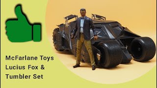 McFarlane Toys Lucius Fox and Tumbler from Dark Knight Set Review [upl. by Layman]