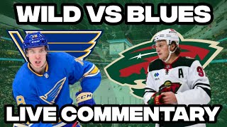 Minnesota Wild Vs St Louis Blues LIVE COMMENTARY  202425 NHL Season [upl. by Mazurek599]