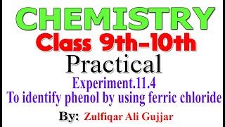 To identify phenol by using ferric chloride  Experiment114 [upl. by Adnohrahs844]