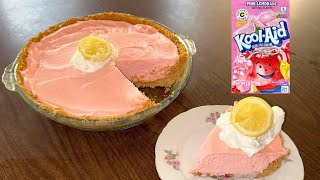 KoolAid Pie Recipe  How To Make No Bake KoolAid Pie With Cream Cheese  Summertime Dessert [upl. by Zoi231]