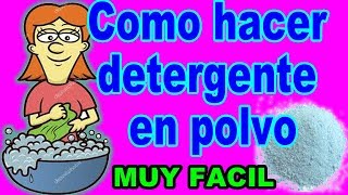 como hacer detergente en polvo super facil [upl. by Uah]