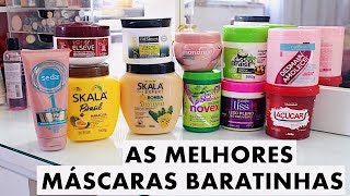 MELHORES MASCARAS NACIONAIS E BARATINHAS PROS CABELOS [upl. by Adnihc741]