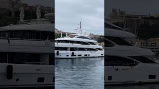 Departing multi million pound yacht from Monaco harbour [upl. by Julienne]