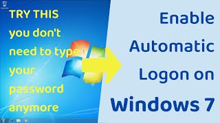 EnableDisable Automatic login in Windows 7 Autologon to Windows 7 without typing password [upl. by Milah]