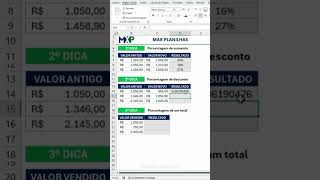 Confira 03 dicas e não erre mais ao calcular porcentagens no Excel  Max Planilhas [upl. by Rodgers150]