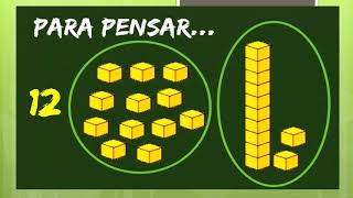 2905 Matemática  Dezenas e Unidades no Material Dourado e no Ábaco [upl. by Asserac]