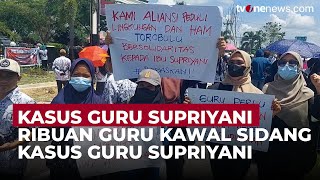 Berikan Dukungan Moril untuk Supriyani Warga dan Guru Jalan Kaki ke PN Andoolo  OneNews Update [upl. by Sacrod669]