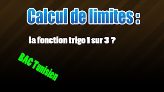 06Calcul de la limite trigonométrique part 1 [upl. by Trebleht]