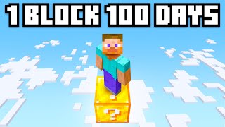 100 Days on a SINGLE Lucky Block [upl. by Ainyt]