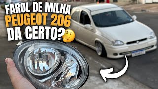 TESTEI FAROL DE MILHA DO PEUGEOT 206 NO CORSA [upl. by Goldner]