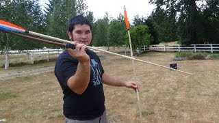 Throwing With the Basketmaker Style PVC Atlatl and Takedown Dart [upl. by Sink]