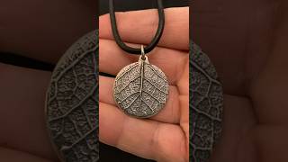 Delft clay casting silver leaf pendant [upl. by Finer]