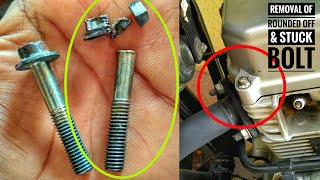 Engine bolt rounded  Easy way to remove rounded bolt without any machinery tools [upl. by Bowyer868]