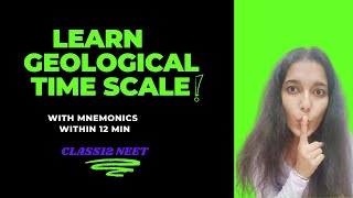 Geological time scale Evolution CLASS 12 NEET [upl. by Winonah998]